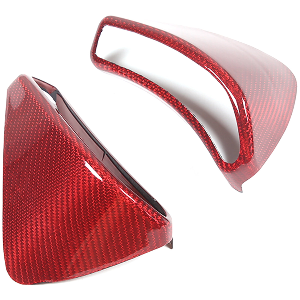 Red Carbon Fiber Dashboard Speedometer Side Cover Trim For Corvette C6 2005-13 14