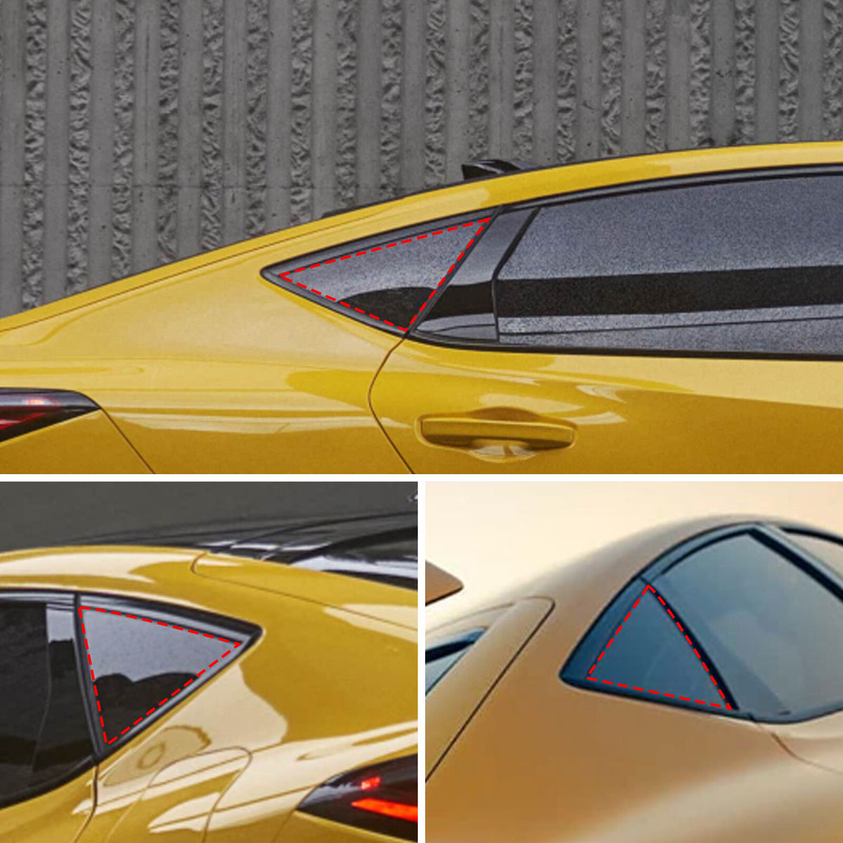 Carbon Fiber ABS Rear Quarter Window Louvers Trim For Acura Integra 2023-2024 19
