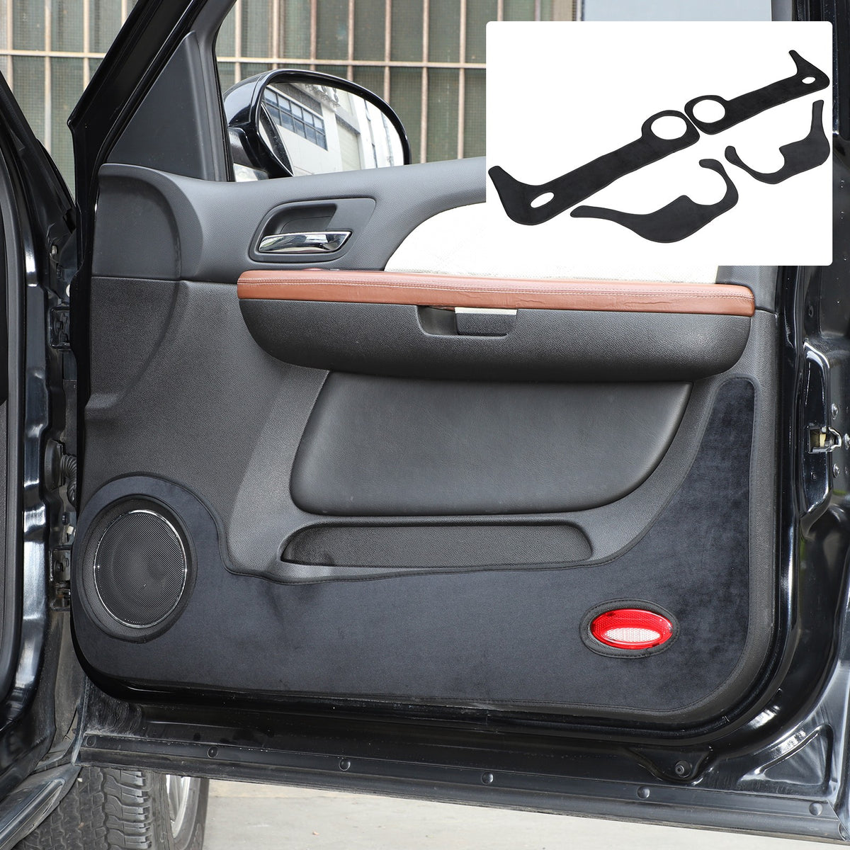 Door Side Anti-Kick Anti-Dirty Guard Cover Trim For Cadillac Escalade 2007-2014 12