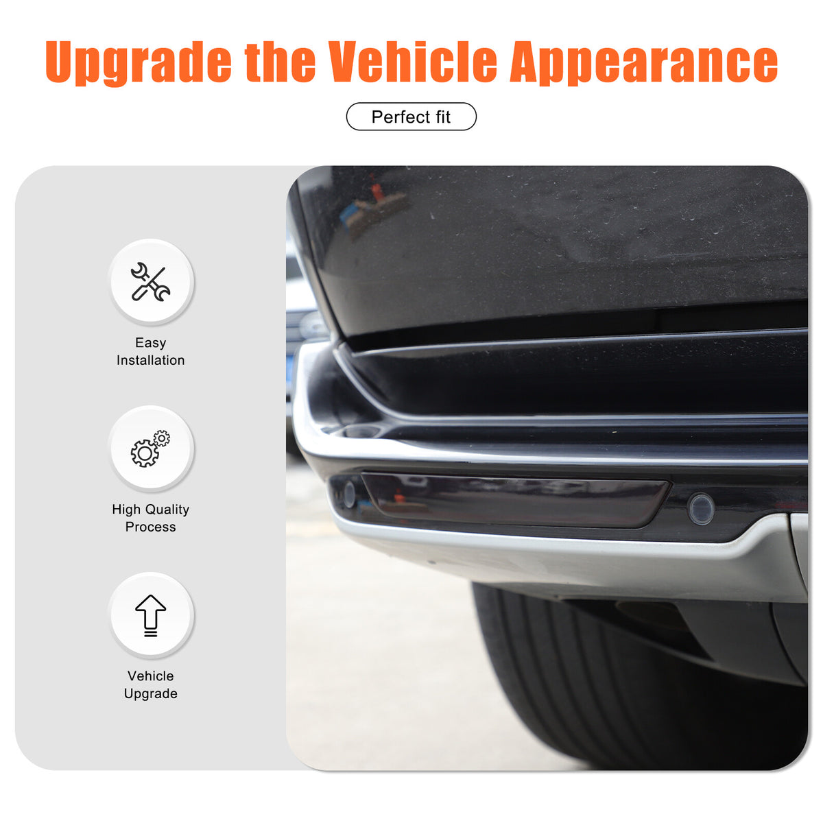 Smoked Rear Fog Tail Light Lamp Cover Trim For Range Rover Vogue L460 2023+ 22
