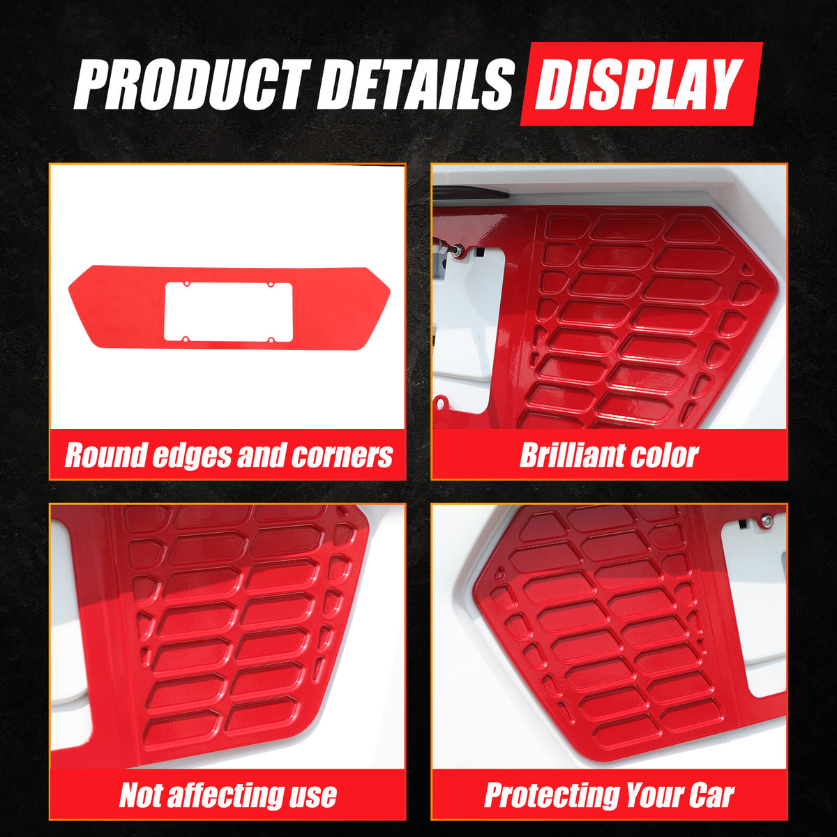 Alloy Rear License Plate Filler Trim Cover For Corvette C8 Stingray Z51 20+ 31