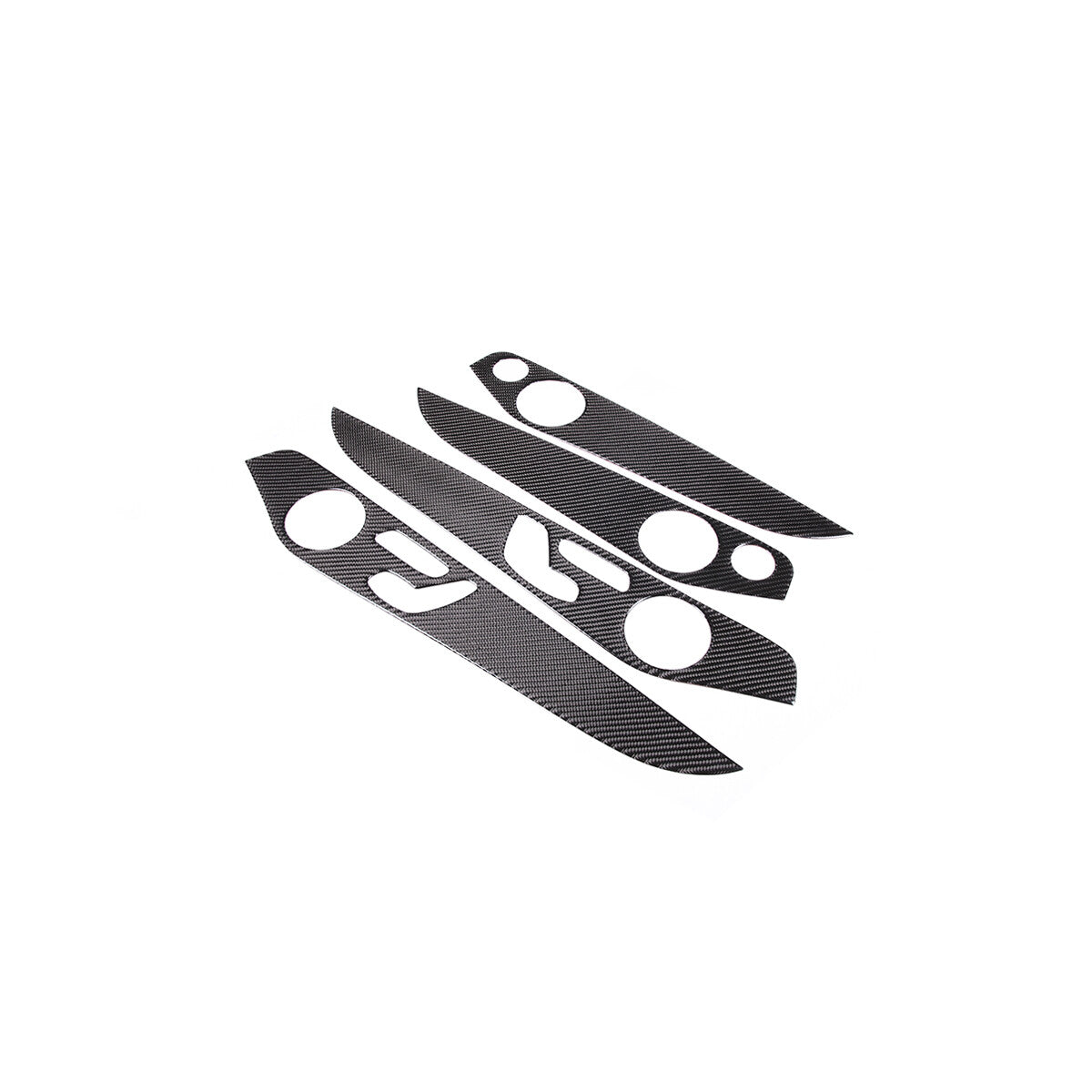 Carbon Fiber Door Panel Trim Cover Strip For Mercedes Benz C Class W205 2014-20 9