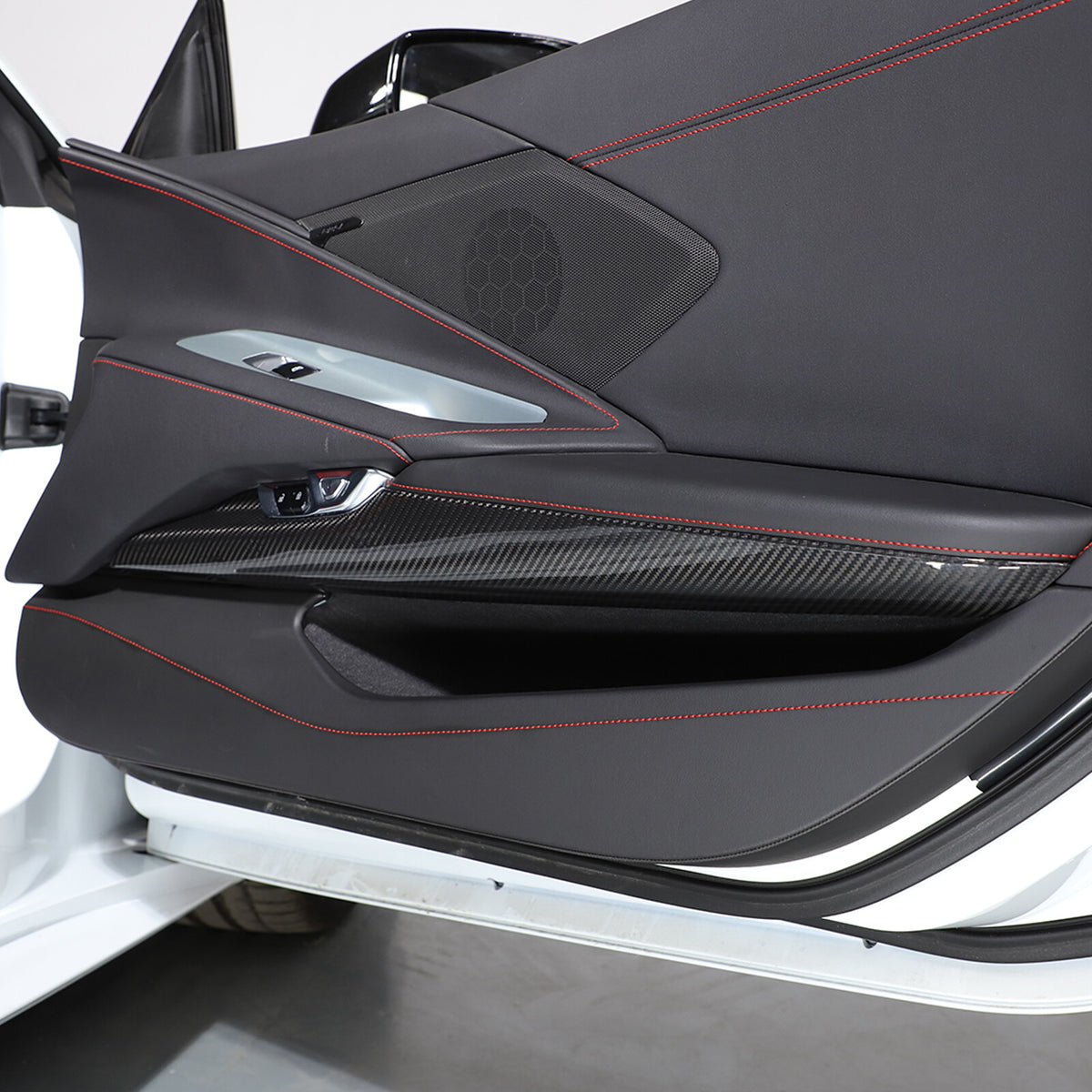 Real Dry Carbon Fiber Full Interior Center Set Trim Kit For Corvette C8 20-25 US - Styles 51-55 34