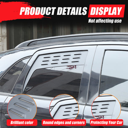 Alloy Rear Window Louver Shutter Cover Trim For Mitsubishi Outlander Sport 11-18 21