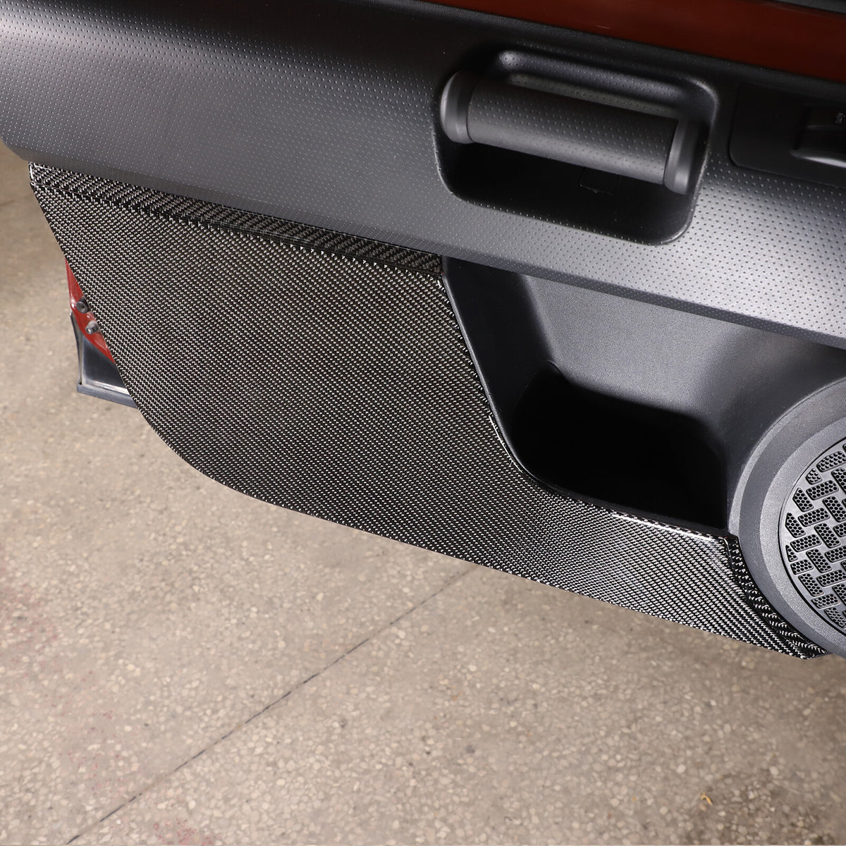 Carbon Fiber Front Door Anti-kick Panel Sticker For Toyota FJ Cruiser 2007-2021 8