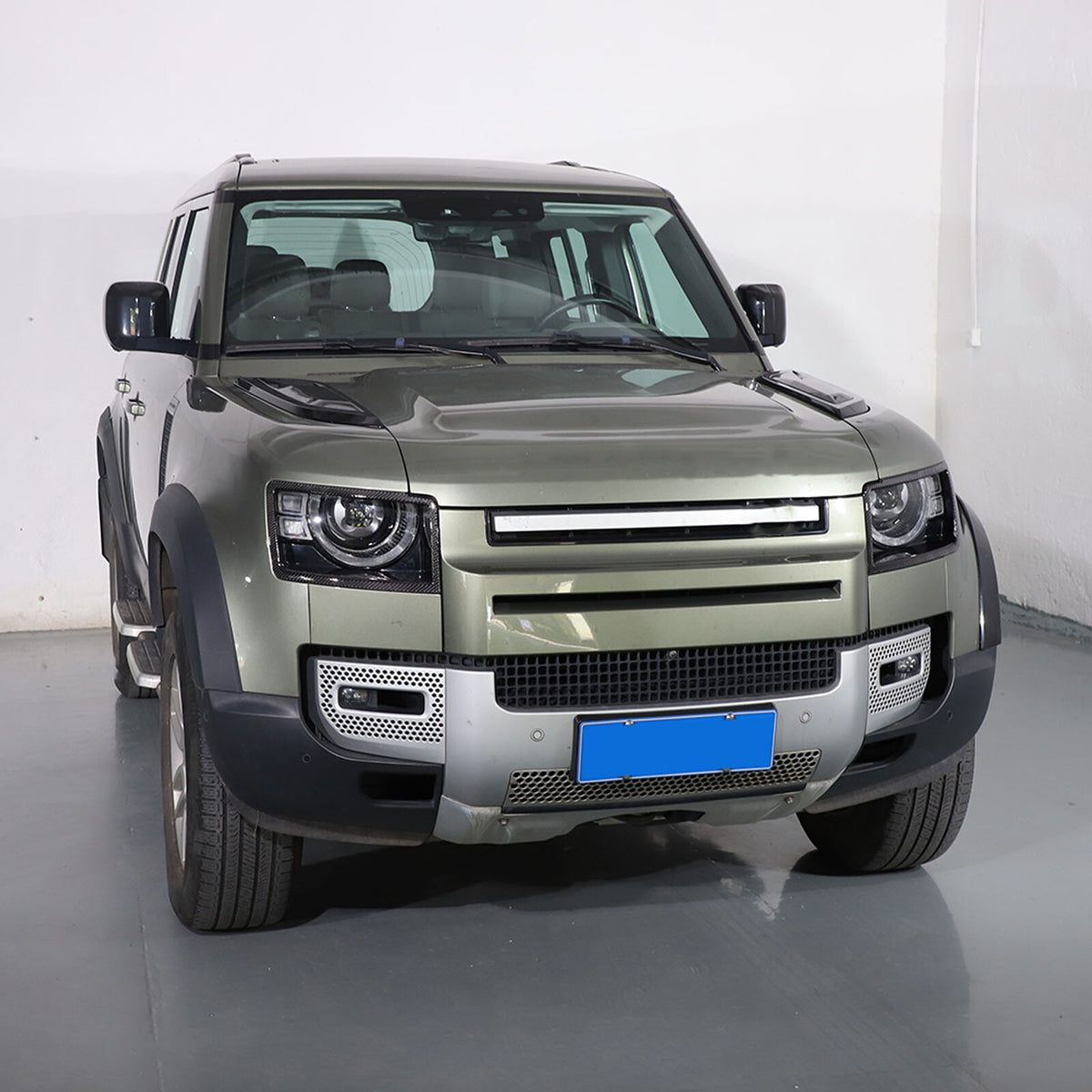 Carbon fiber Front headlight lamp cover Trim For Land Rover Defender 90 110 20+ 6