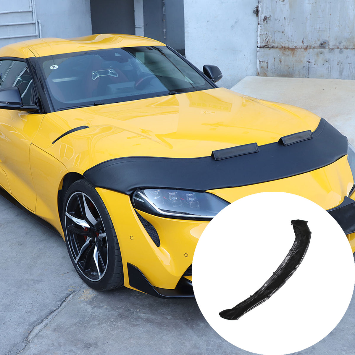 Black Hood Sand Guard Protection Forming Cover For Toyota Supra 2019-2022 US 10