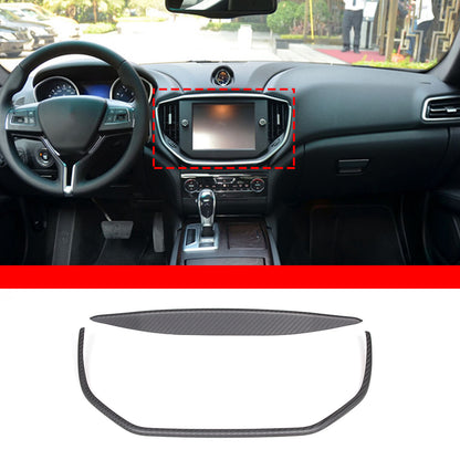 Matt Carbon fiber Center Console air outlet frame Trim For Maserati Ghibli 14-15 2