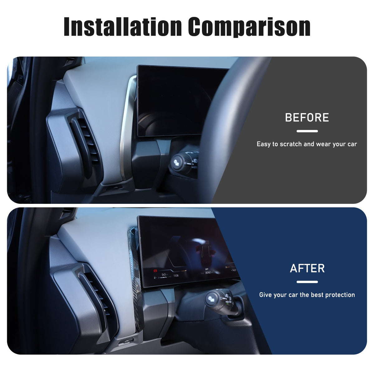 Real Carbon Fiber Center Console Dashboard Trim Strip For BMW X3 G45 2025+ 13