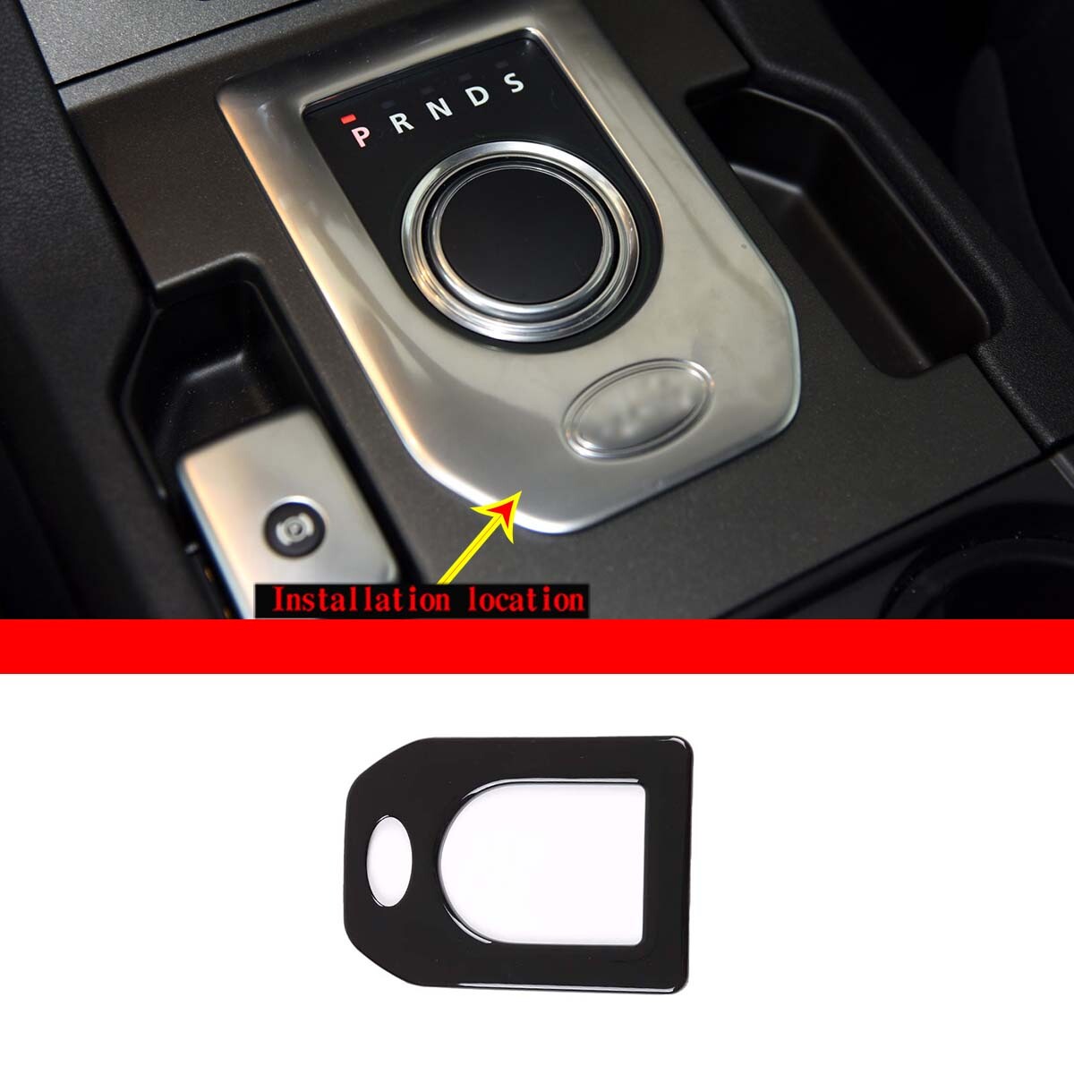 Gear Shift Panel Cover Trim ABS Black For Land Rover Discovery 4 LR4 2013-2016 1