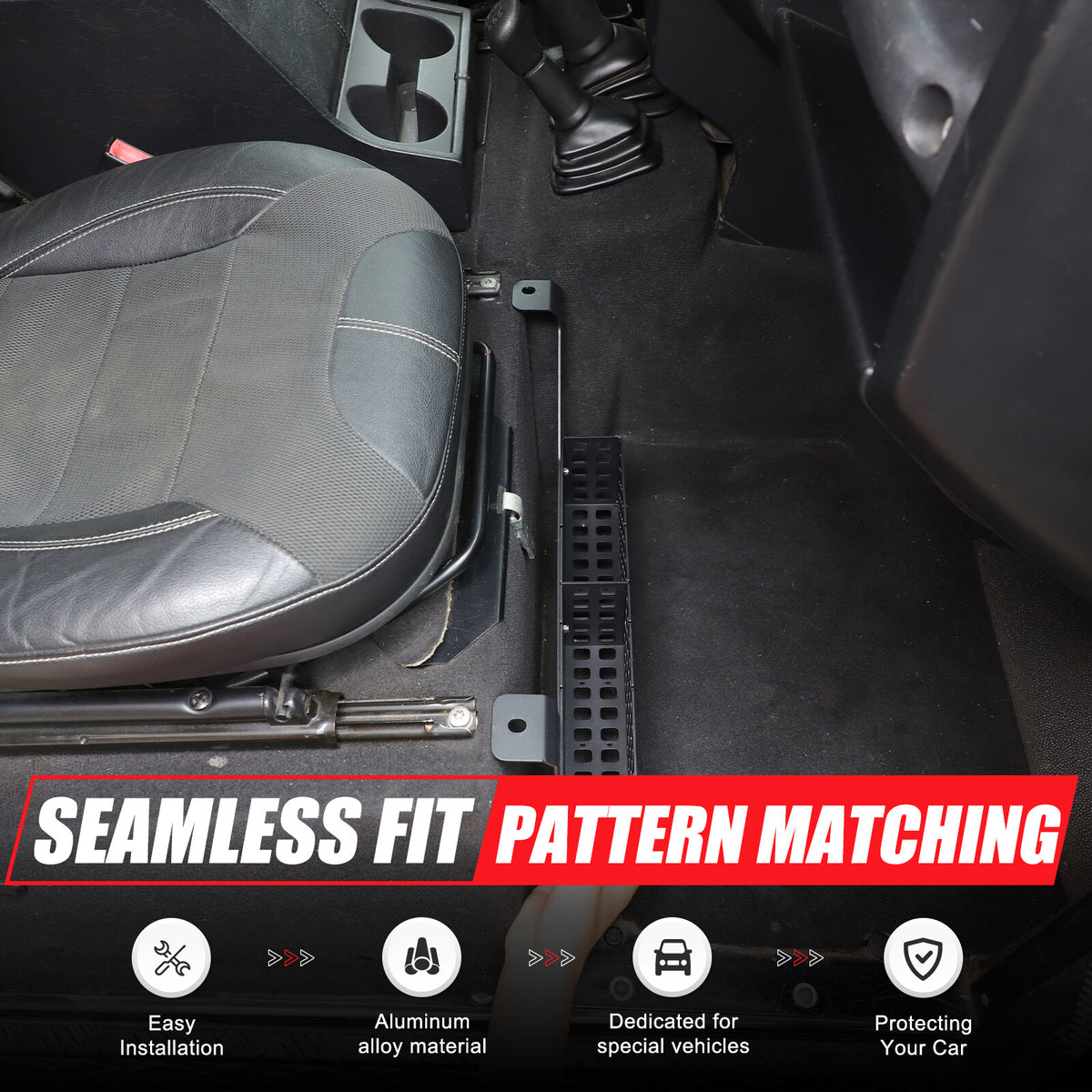 Aluminum Alloy Under Seat Storage Basket Tray For Land Rover Defender L316 04-18 5
