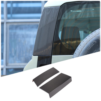 Real Carbon Fiber Rear Tailgate Window Pillar Cover Trim For LR Defender 20-24 18