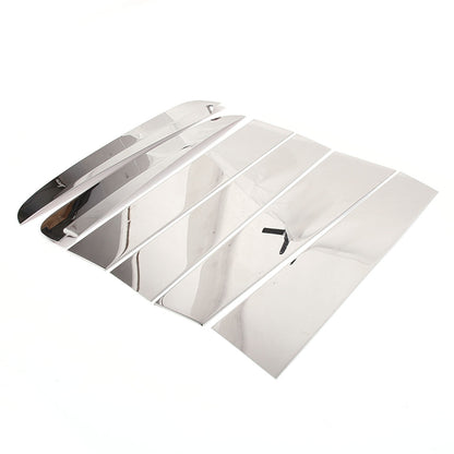 Steel Chrome Center Pillar Window Sill Trim Strip Set For Nissan Titan 2016-2024 21