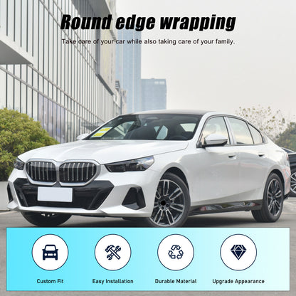 Red Carbon Fiber Armrest Box Rear Cup Holder Cover For BMW 5 Series G60 i5 2024+ 11
