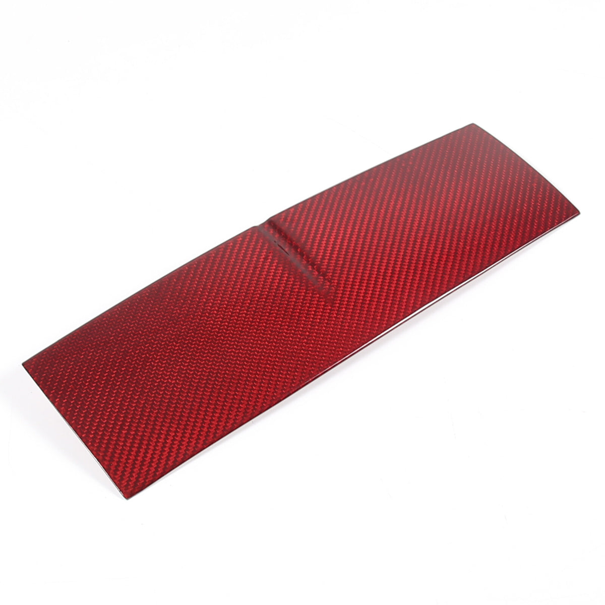 Red Carbon Fiber Console Navigation Upper Panel Cover Trim For Jaguar F-TYPE 13+ 20