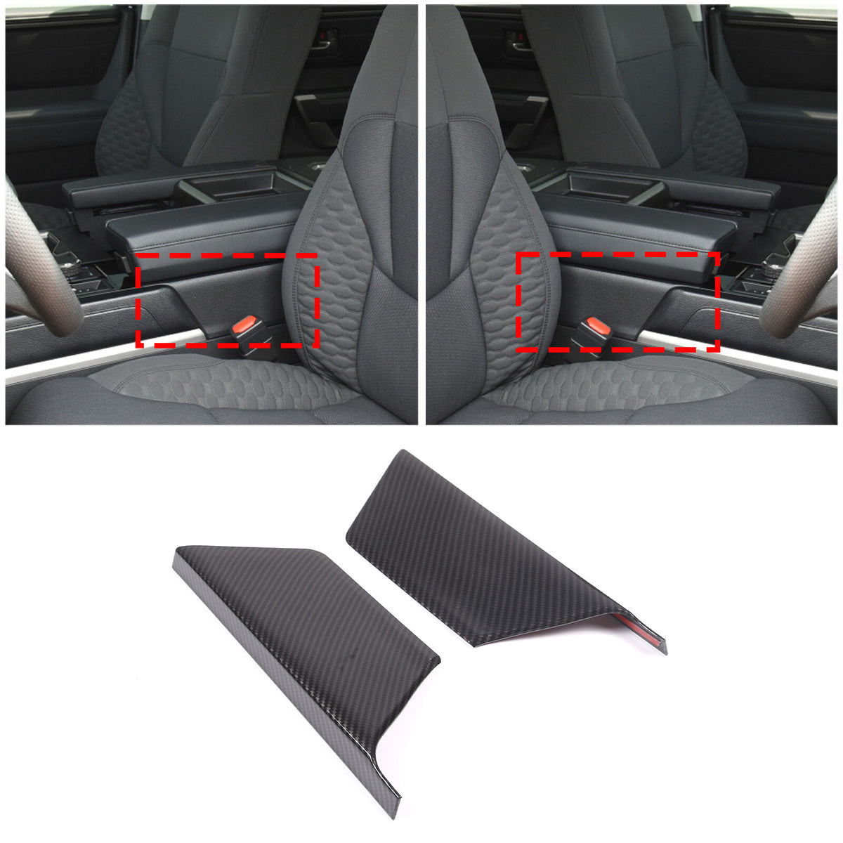 ABS Carbon Fiber Interior Set Cover Trim Kit For Toyota Tundra Sequoia SR 22+ - Styles 1-5 42