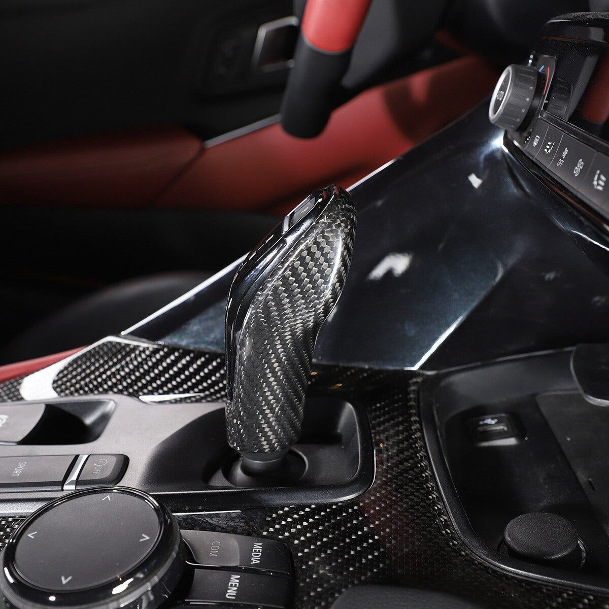 Real Carbon Fiber Full Interior Set Decor Trim Kit For Toyota Supra A90 MK5 19+ 109