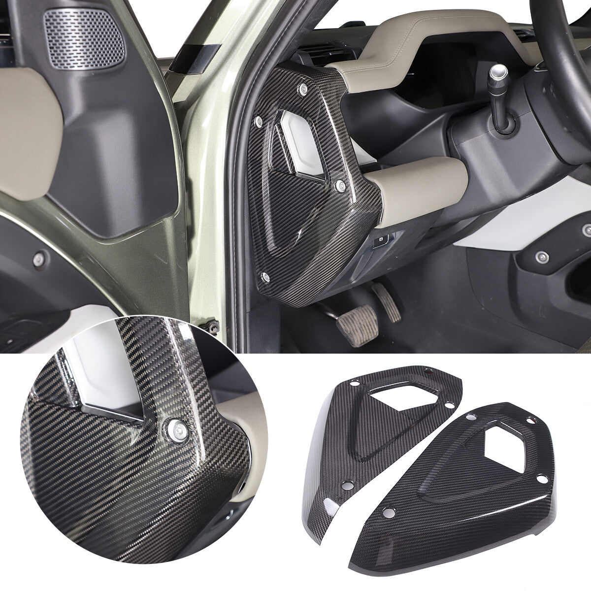 Real Dry Carbon Fiber Full Interior Trim Set For LR Defender 90 110 L663 20-23 176