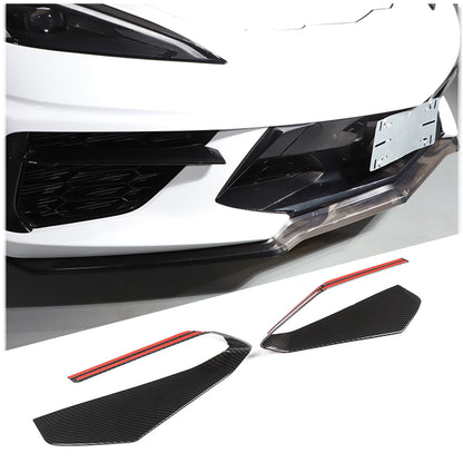 ABS Carbon Front Side Air Intake Vent Grille Cover Trim For Corvette C8 20+ 9