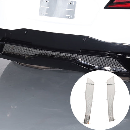 Stainless Steel Silver Rear Bumper Vent Cover Trim For Corvette C8 2020-2025 3
