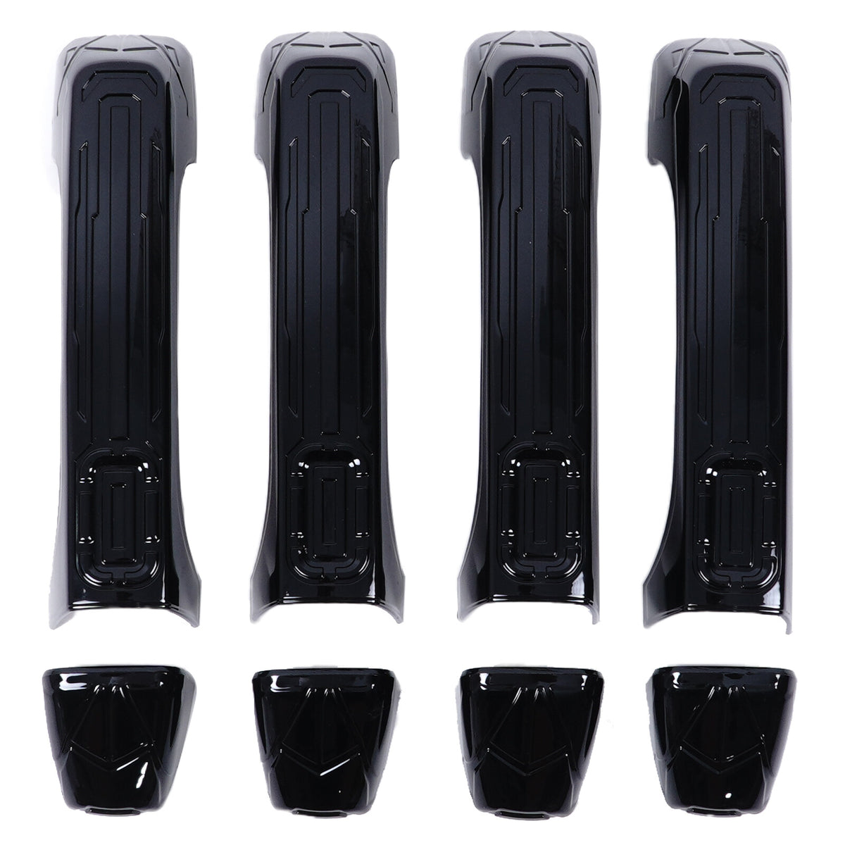 Mecha Glossy Piano Black Exterior Door Handle Cover for Hummer H3 2005-09 19