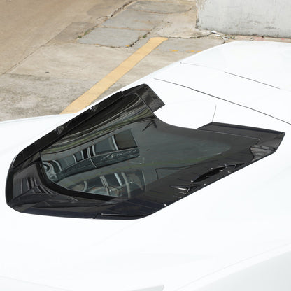 Piano Black ABS Rear Hatch Hood Wash Waterproof Seal Trim For Corvette C8 20+ US 17