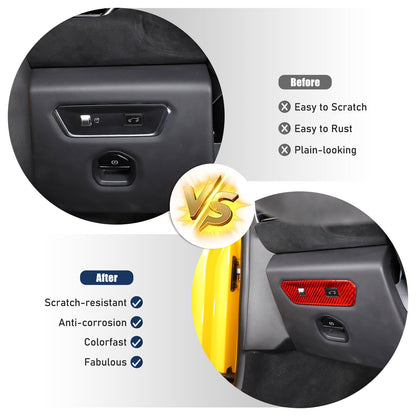 Red Real Carbon Fiber Interior Exterior Conosle Trim Cover For Lotus EMIRA 21-25 34