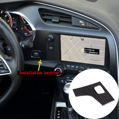 10pcs Carbon Fiber Interior Set Cover Trim For Corvette C7 14-19 7