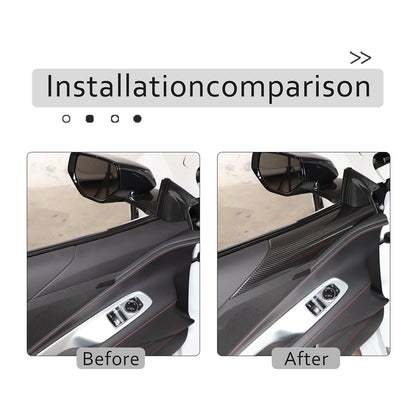 REAL Carbon Fiber Interior Frame Decor Trim Cover Set Kit For C8 Corvette 3