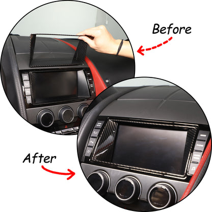 ABS Carbon Fiber Interior Center Console Trim Cover Set For Jaguar F-TYPE 13-18 20