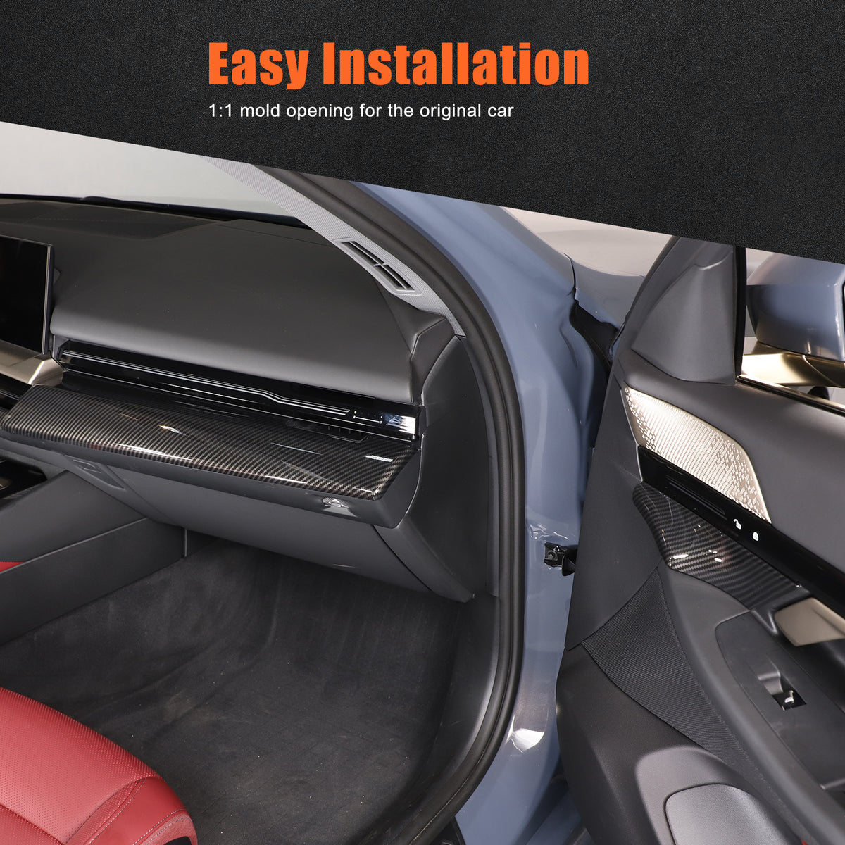 Carbon Fiber Console Dashboard Panel Trim Cover For BMW 5 Series G60 i5 24+ US 17