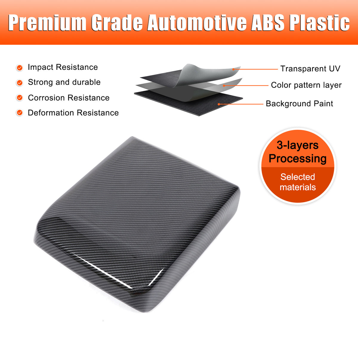 ABS Carbon Fiber Interior Full Set Panel Cover Trim Kit for Toyota Tacoma 24-26 - Styles 11-15 30