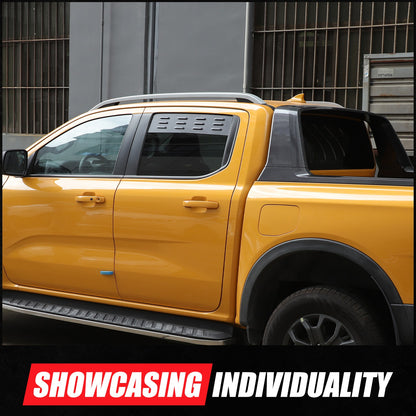Aluminum Rear Door Window Louver Air Vent Panel Trim For Ford Ranger T9 2023+ 8