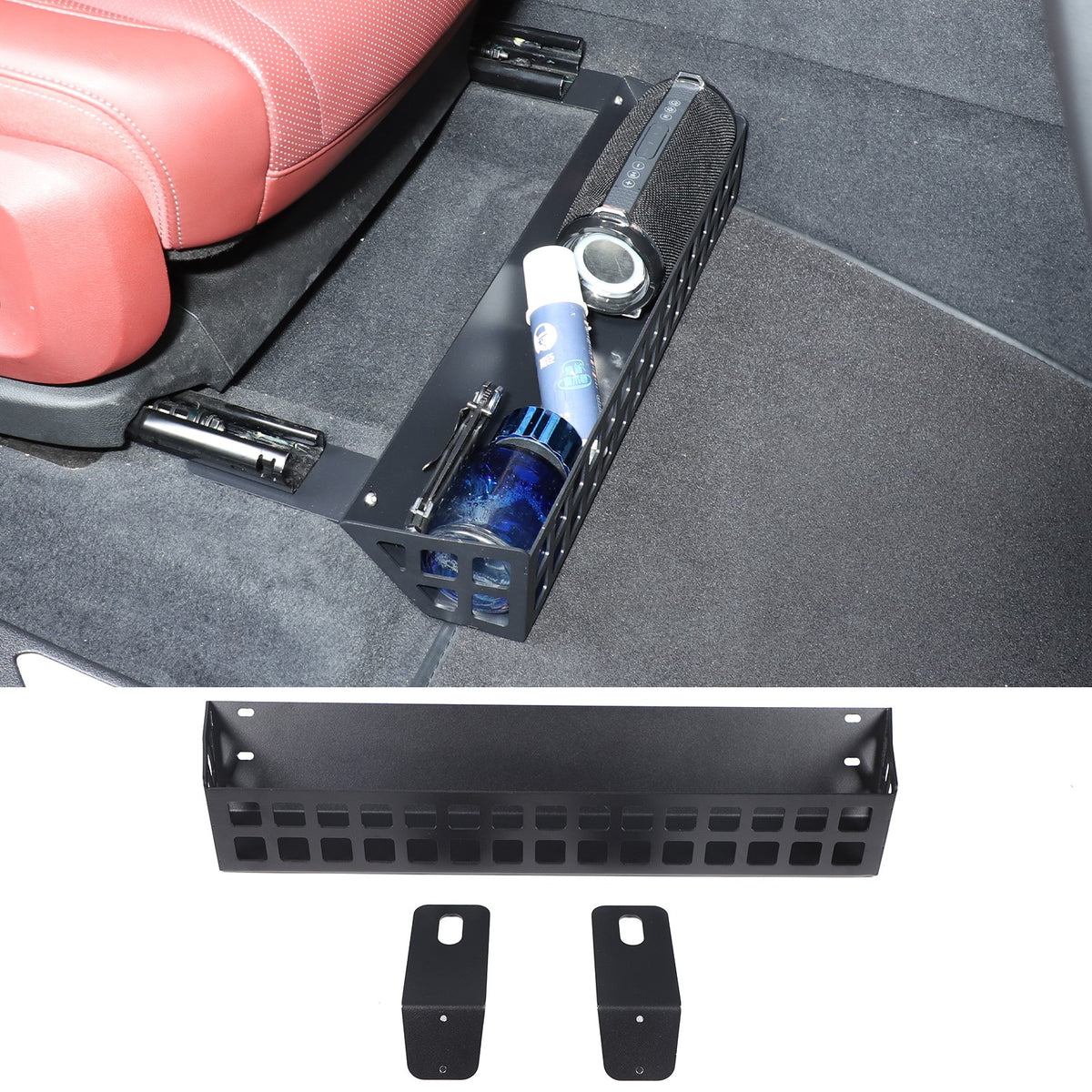 Aluminum Alloy Under-Seat Storage Basket Box Tray For BMW X5 G05 2019+ 20