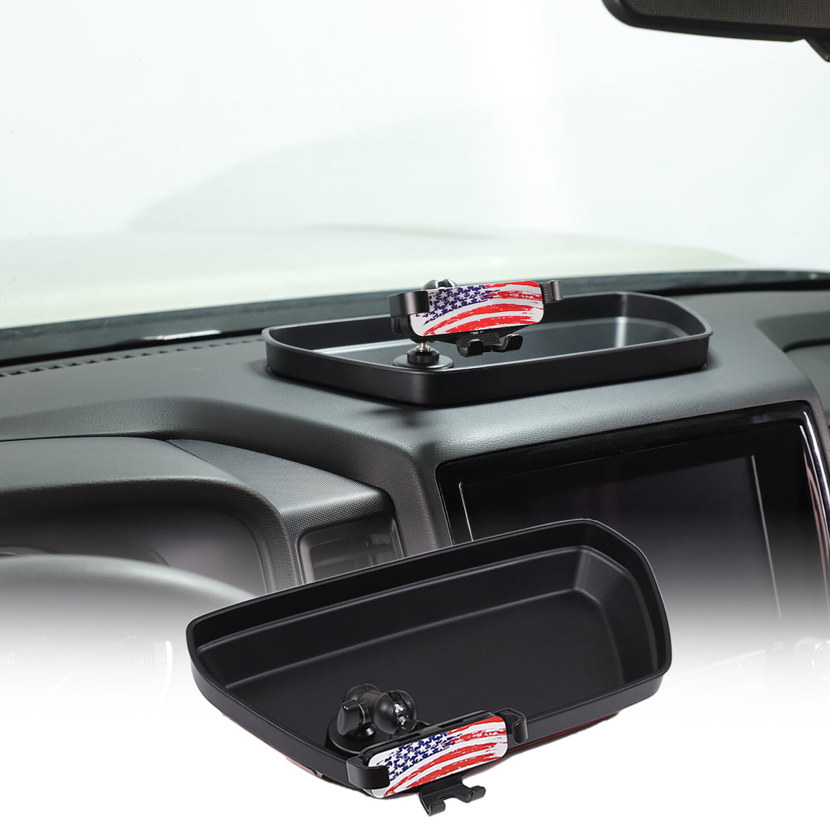 US Flag Dashboard Storage Tray Box Phone Holder Clip For Nissan Frontier D41 22+ 16