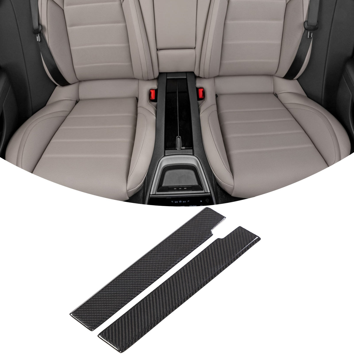 Real Carbon Fiber Rear Storage Panel Trim For Porsche Panamera 976 2024+ 5