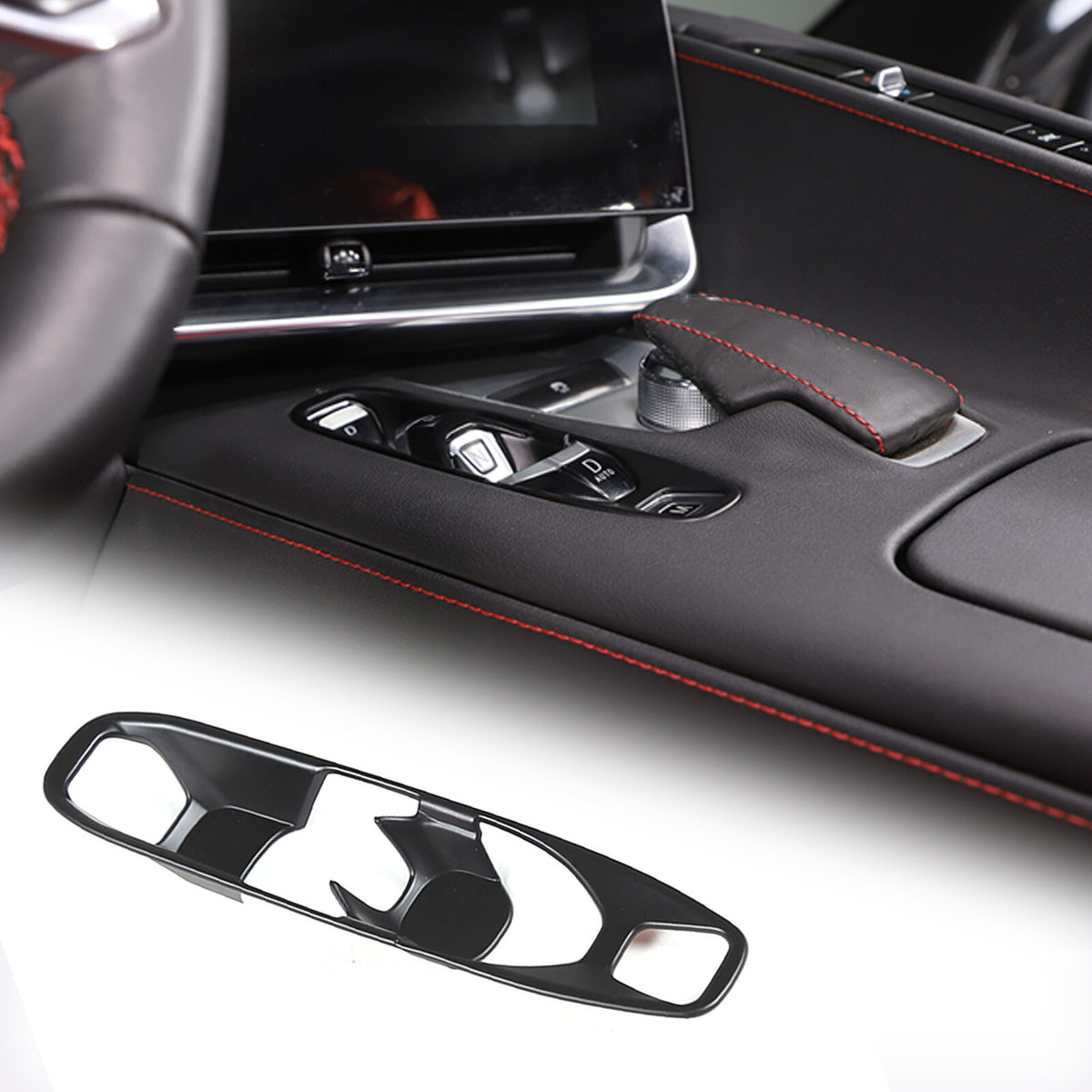 Matte Black ABS Full Interior Set Cover Trim Kit For Corvette C8 2020-25 - Styles 6-10 6