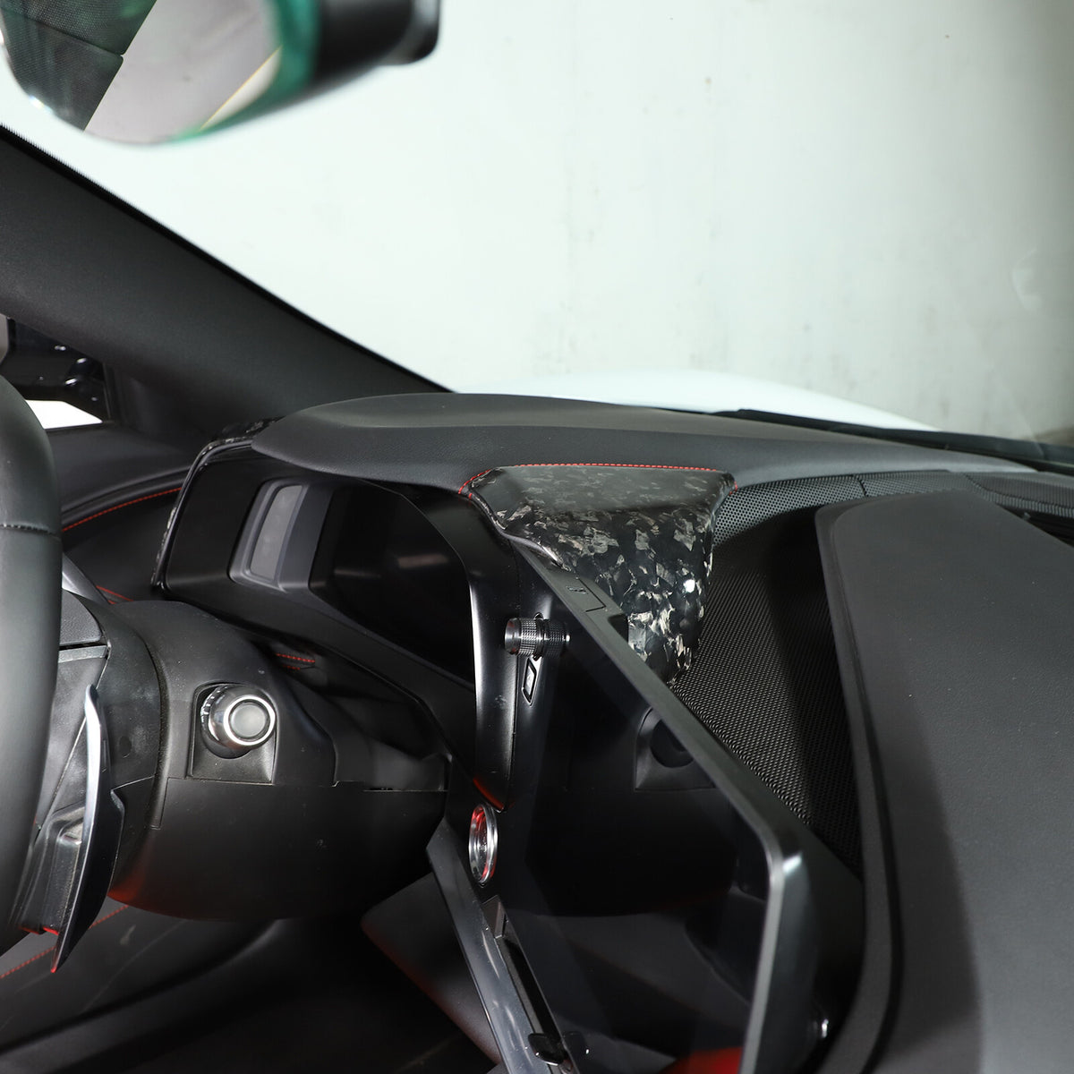 Forged Carbon Fiber Instrument Display Side Trim For 2020-2025 Corvette C8 8