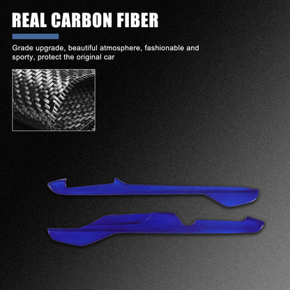 Blue Real Carbon Fiber Lower Armrest Box Panel Trim For Corvette C8 2020+ 9