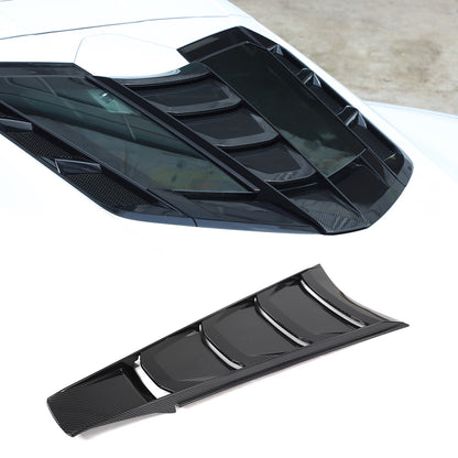 Carbon Fiber ABS Rear Split Window Applique Louver Trim For Corvette C8 Z51 20+ 2