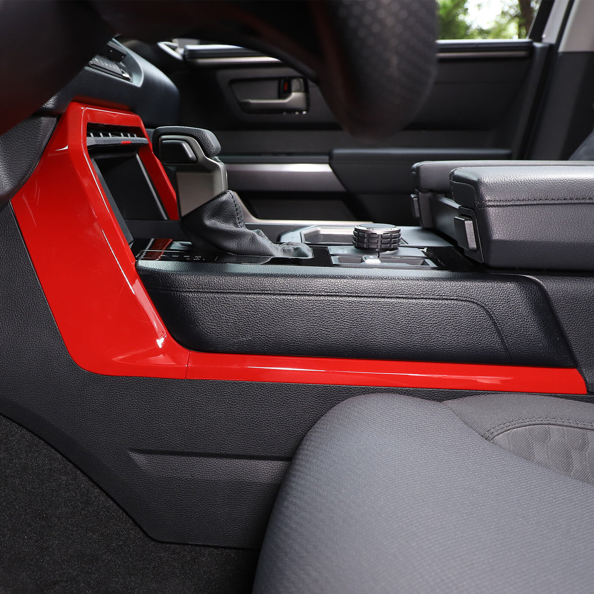 Sport Red ABS Center Console Gear Shift Outer Trim For Toyota Tundra/Sequoia 22+ 15
