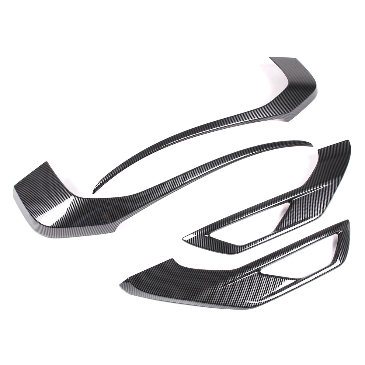 ABS Carbon Fiber Front Side Grille Molding Trim For Mitsubishi Outlander 22-23 11
