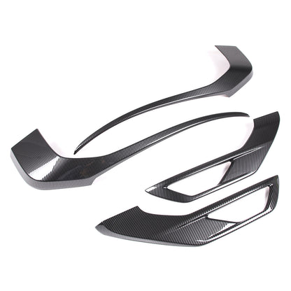 ABS Carbon Fiber Front Side Grille Molding Trim For Mitsubishi Outlander 22-23 11