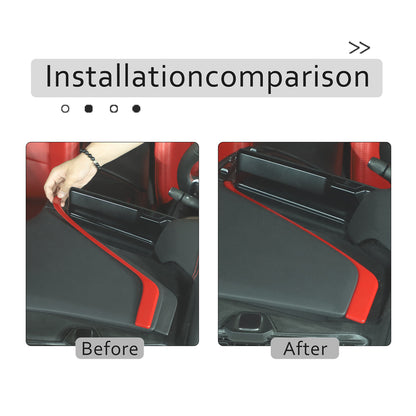 ABS Red Console Side Dashboard Trim Strips For Corvette C8 Stingray 2020-25 2
