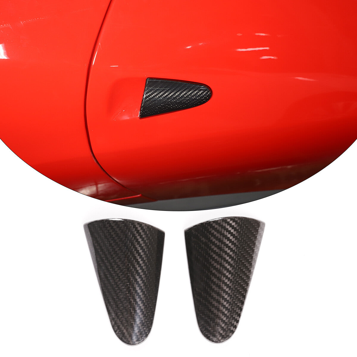 Real Carbon Fiber Exterior Handle Cover Trim Decor For Ferrari 458 2011-2016 1