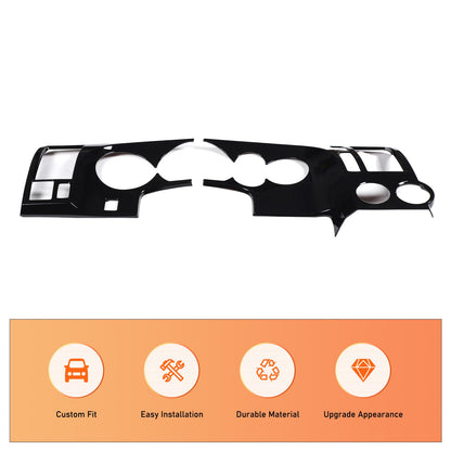 Glossy Piano Black ABS Instrument Panel Trim Cover For Toyota Tundra 2007-2013 8