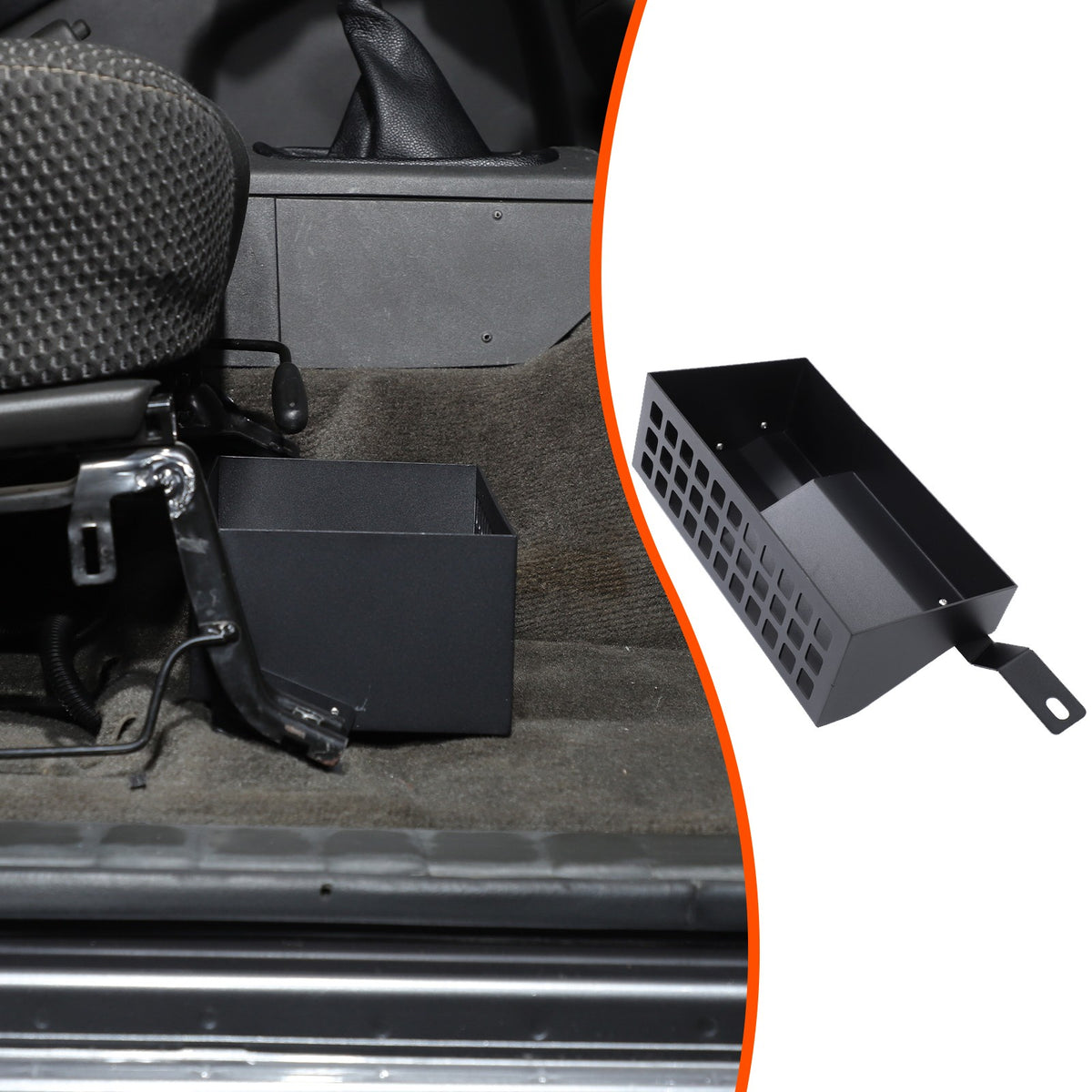 Aluminum Under Passenger Seat Storage Basket Tray For Nissan Frontier 2009-2017 11