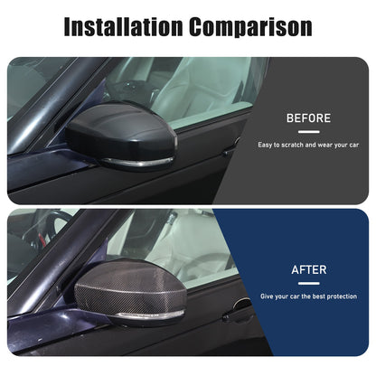Real Carbon Fiber Rearview Mirror Trim For LR Range Rover Sport L494 14-22 US 6