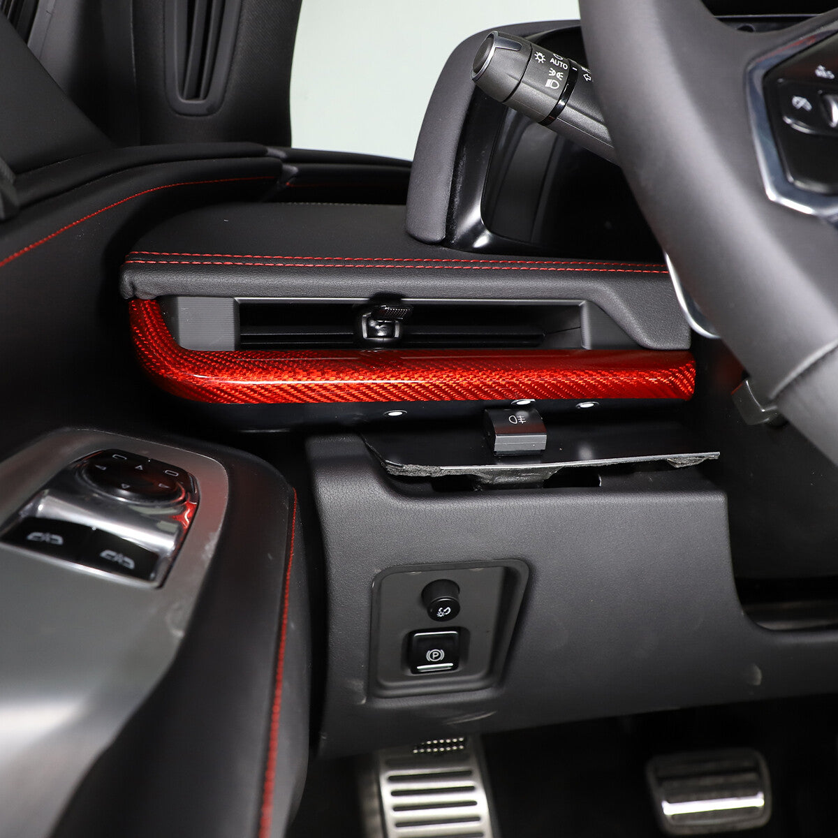 Red Real Carbon Fiber Full Interior Set Decor Trim Kit for Corvette C8 20-25 - Styles 1-5 29