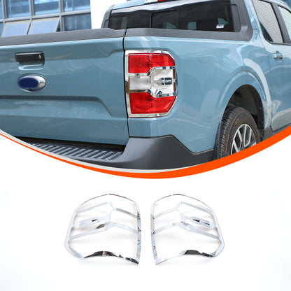 Chrome Silver Rear Taillight Trim Cover Bezel For Ford Maverick 2022-2024 11